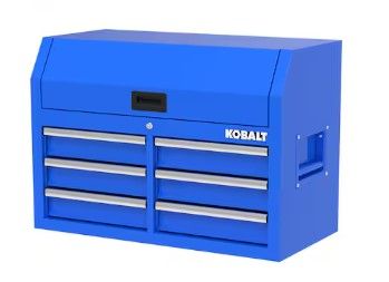 Photo 1 of ** see notes ** Kobalt 36-in W x 18-in H x 24.8-in D 6-Drawer Steel Tool Chest (Blue)