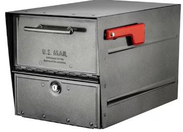 Photo 1 of 
Architectural Mailboxes
Oasis Eclipse Pewter, Large, Steel, Locking, Post Mount Parcel Mailbox