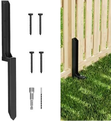 Photo 1 of 
WINSOON
34 in. Heavy Duty Black Fence Post Repair Kit Anchor Ground Spike, Fence Post for Repairing Broken Fence