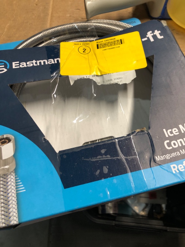 Photo 2 of ***STOCK PHOTO REFERENCE ONLY***EASTMAN 20-ft 1/4-in Compression Inlet x 1/4-in Compression Outlet Stainless Steel Ice Maker Connector