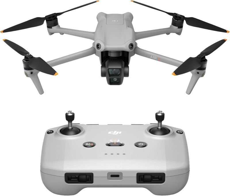 Photo 1 of **DJI RC-N2 CONTROLLER ONLY DRONE NOT INCLUDED, BOX IT IS IN IS NOT SAME PRODUCT**
DJI Air 3 (DJI RC-N2), Drone with Medium Tele & Wide-Angle Dual Primary Cameras, 46-Min Max Flight Time, Omnidirectional Obstacle Sensing, 48MP Photos, 4K/60fps HDR, Compli