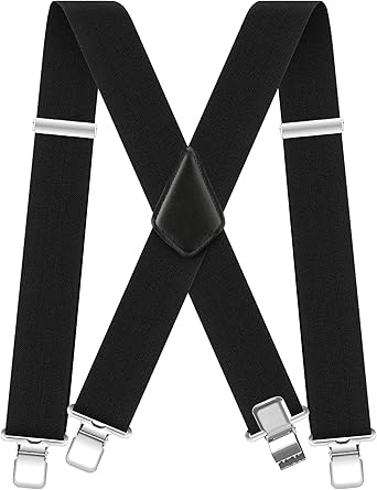 Photo 1 of  CLASSIC Mens Heavy-Duty Suspender: 2-Inch Wide, Sturdy Clips, X-Back, Adjustable Elastic Work Suspenders
