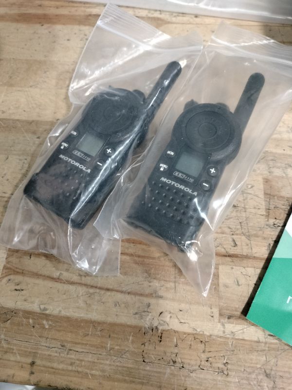 Photo 2 of 2 Pack of Motorola CLS1110 Two Way Radio Walkie Talkies (UHF) Black, SG_B00TKHCFFW_US-cr 