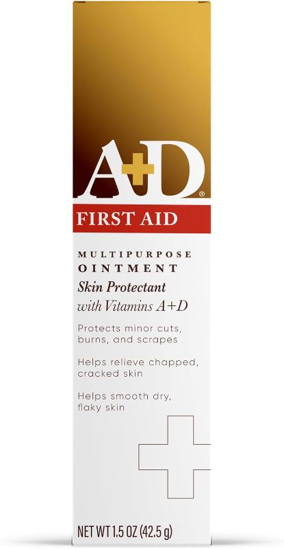 Photo 1 of A+D First Aid Healing Ointment - Moisturizing Skin Protectant for Dry Cracked Heels, Elbows, Hands and Lips - Use After Hand Washing, Packaging May Vary, Multicolor – 1.5 oz Tube