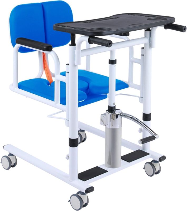 Photo 1 of ***(parts only/ no returns or refunds) ***
Hydraulic Patient Lift Transfer Chair for Home,Hydraulic Patient Lift Wheelchair for Home Portable Transfer Nursing Chair Lifter 180° Split Seat Cushion Bathroom Bedside Commode-B
