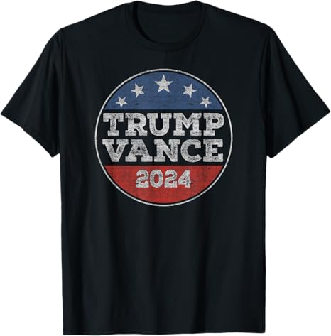 Photo 1 of ***PHOTO USED AS REFERENCE***Trump 2024 Button Election for Republicans Trump Vance 2024 T-Shirt blue
