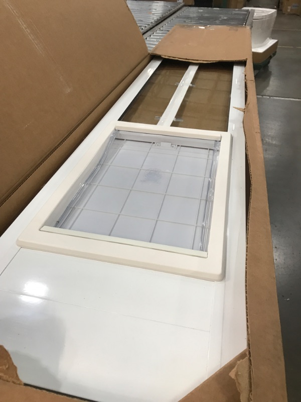 Photo 2 of 10.5 in. x 15 in. Large White Pet and Dog Patio Door Insert for 77.6 in. to 80.4 in. Aluminum Sliding Glass Door