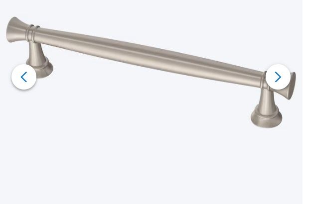 Photo 1 of allen + roth Isidore 5-1/16-in (128Mm) Center to Center Satin Nickel Cylindrical Bar Drawer Pull
