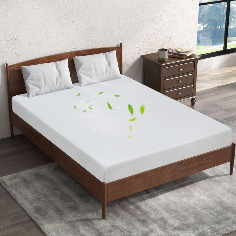 Photo 1 of 5 Inch Memory Foam Mattress,26X26X155CM Mattress, Bed-in-a-Box, Hybrid King Foam Mattress for Cooling Sleep & Pressure Relief, Medium Firm, White
