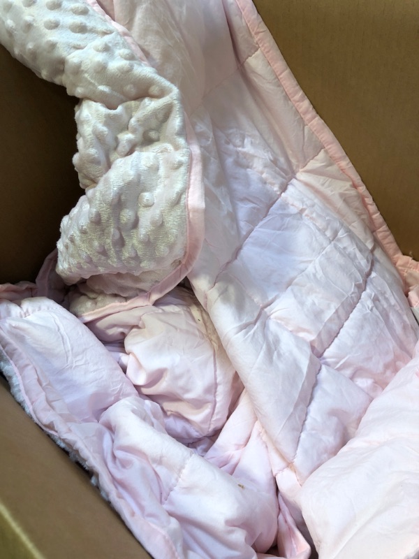 Photo 1 of  Weighted Blanket - Weighted Blanket 3 lbs Pink Thciken Heavy Blanket - Small Size Breathable Comfortable Blanket