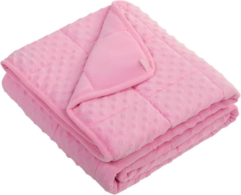 Photo 1 of  Weighted Blanket - Weighted Blanket 3 lbs Pink Thciken Heavy Blanket - Small Size Breathable Comfortable Blanket