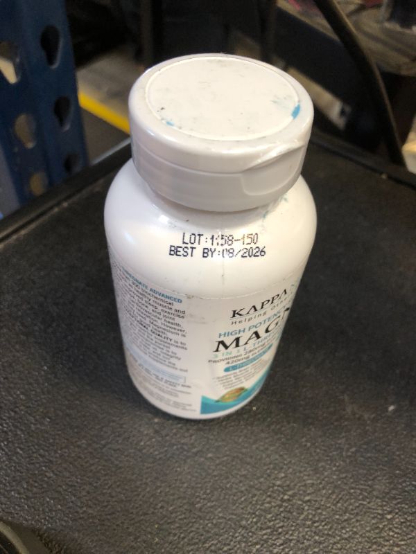 Photo 3 of (150 Capsules), 2,253mg Per Serving, Providing 420mg Elemental Magnesium, L-Threonate, Bisglycinate Chelate, Malate, from Kappa Nutrition.
best by 08/2026