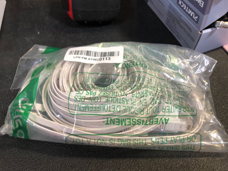 Photo 2 of Cat 6 Ethernet Cable 50 ft White – Flat Internet Network Cable– Jadaol Computer