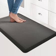 Photo 1 of Art3d Anti Fatigue Mat - 1/2 Inch Cushioned Kitchen Mat -Comfort & Non Slip Cushion for Standing Desk, Office or Garage Floor (17.3"x28", Black)