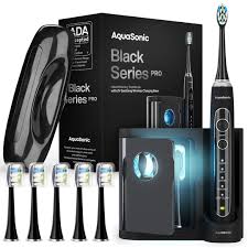 Photo 1 of Aquasonic Black Series PRO – Ultra Whitening Toothbrush w UV Sanitizing Base – 5 Modes & Smart Timers – Premium Travel Case – Electric Toothbrush – ADA Approved Toothbrush