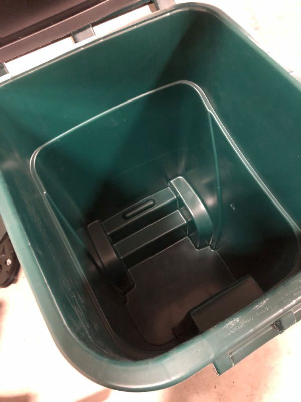 Photo 2 of Rubbermaid 50 Gal Square Green Trash Can 1829411