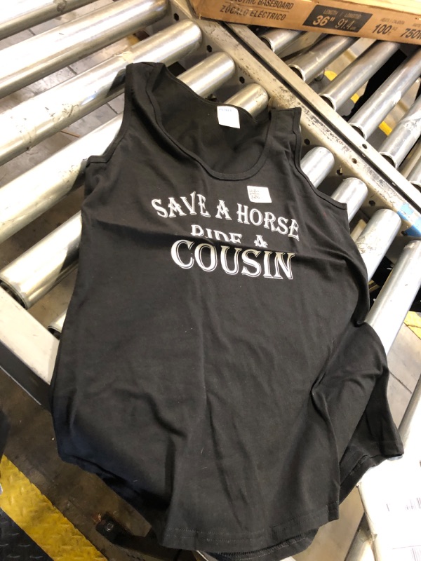 Photo 2 of  Save a horse ride a cousin tank top size small 