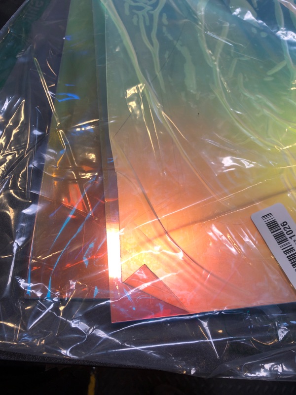 Photo 2 of 12X16" Iridescent Acrylic Sheets - 2 Pack | Colored Acrylic Sheets for Laser Cutting, Art Projects, Signage, and Painting (300x400x2.8mm)