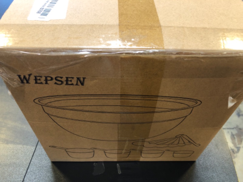 WEPSEN Mixing Bowls Set Electric Hand Mixer Stainless Steel Nesting