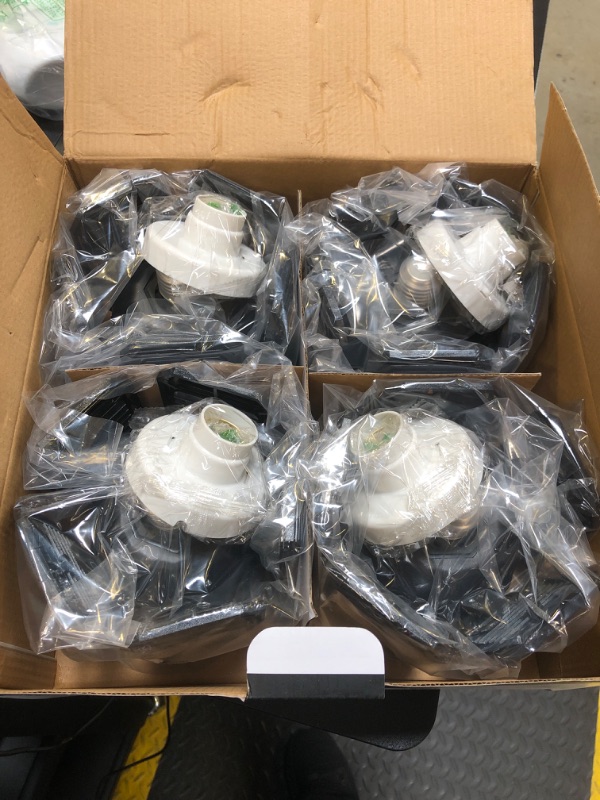 Photo 1 of Luyata LED Garage Lights 4 Pack,Ceiling LED Shop Light 160W 16000LM 6500K Screw in Led Light with 5+1 Deformable Panels, Bright Led Lighting for Garage Workshop Basement Support E26/E27 Socket