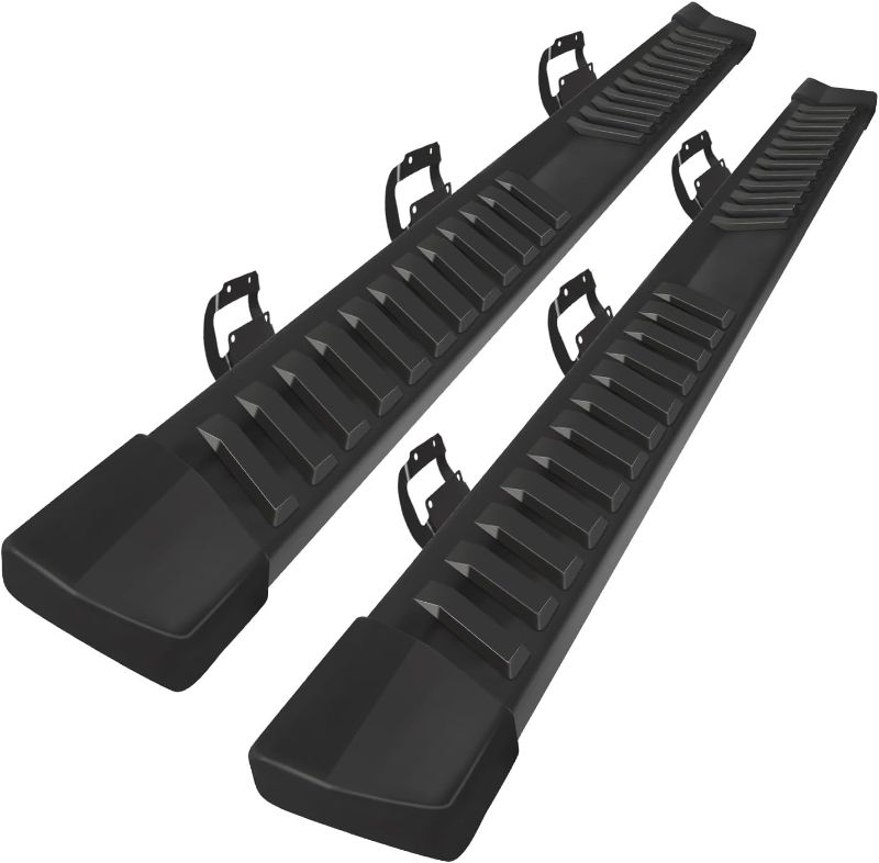 Photo 1 of 6.3 Inches Running Boards Fit for 2015-2023 15 16 17 18 19 20 21 22 23 Ford F150 F-150 SuperCrew Cab 4 Full Size Doors Black with 6 Brackes Side Step Rail Nerf Bars
