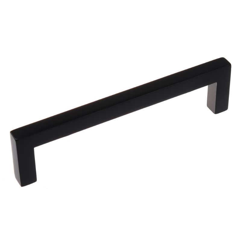 Photo 1 of GlideRite 5 in. Center Solid Square Bar Pull Cabinet Hardware Handles Matte Black Pack of 9
