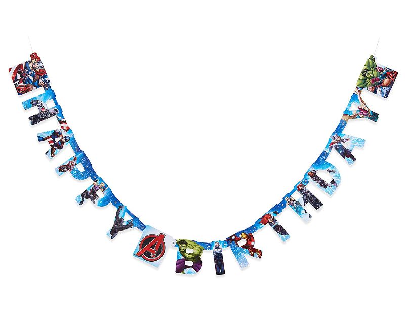 Photo 1 of 4pcs Avengers Birthday Party Decoration Banner, 7.59 Ft.
