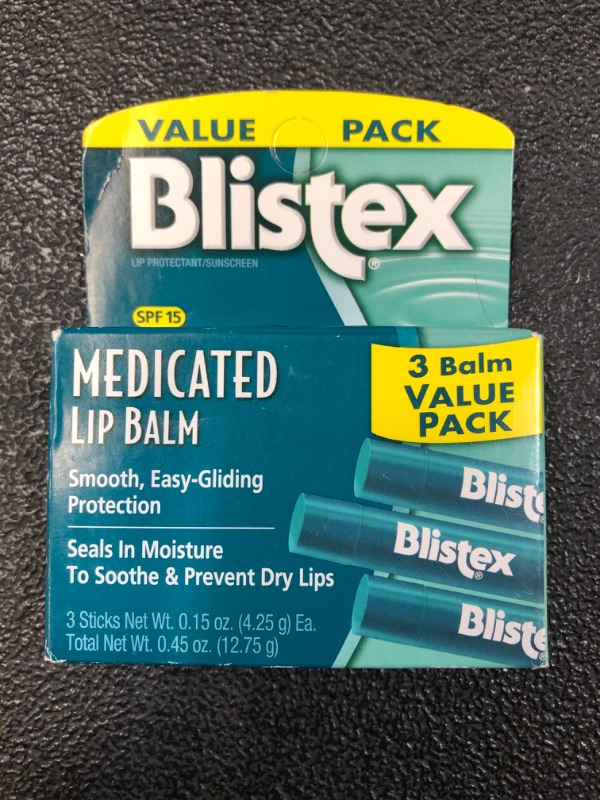 Photo 2 of Blistex Medicated Stick, Blistex Medicated Stick, 0.15 Ounce (Pack of 3) 0.15 Ounce (Pack of 3) Lip Balm