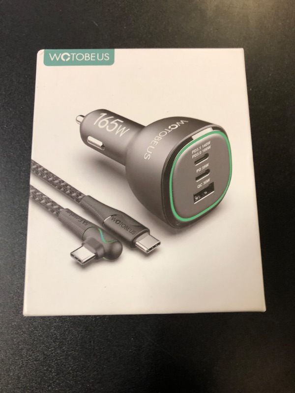 Photo 3 of 165W USB C Car Charger Adapter Super Fast Charging WOTOBEUS PD3.1 140W/PD3.0 100W PPS45W QC5+PD 35W PPS25W+30W for iPhone 15 14 Max Samsung Galaxy S24/23/22 iPad MacBook Pro Air Type-C Laptop Pixel