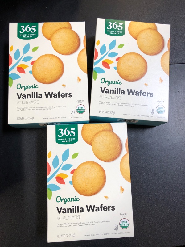 Photo 3 of 365 by Whole Foods Market, Organic Vanilla Wafers, 9 Ounce (Pack of 3) Vanilla 9 Ounce (Pack of 3) (BB 16OCT24)