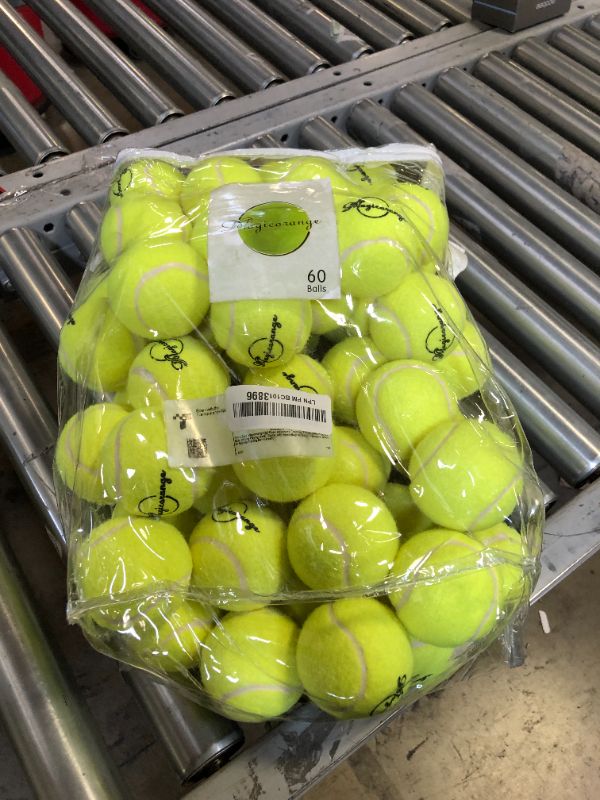 Photo 2 of Magicorange Tennis Balls, 60 Pack Advanced Training Tennis Balls Practice Balls, Pet Dog Playing Balls, Come with Mesh Bag for Easy Transport, Good for Beginner Training Ball (Green)