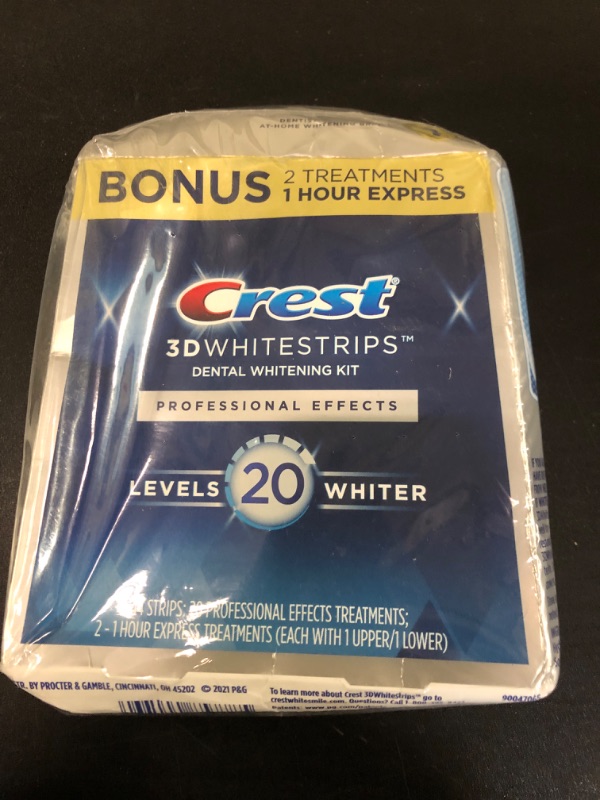 Photo 2 of Crest 3D Whitestrips, Professional Effects, Teeth Whitening Strip Kit, 44 Strips (22 Count Pack) 44 Count (Pack of 1)