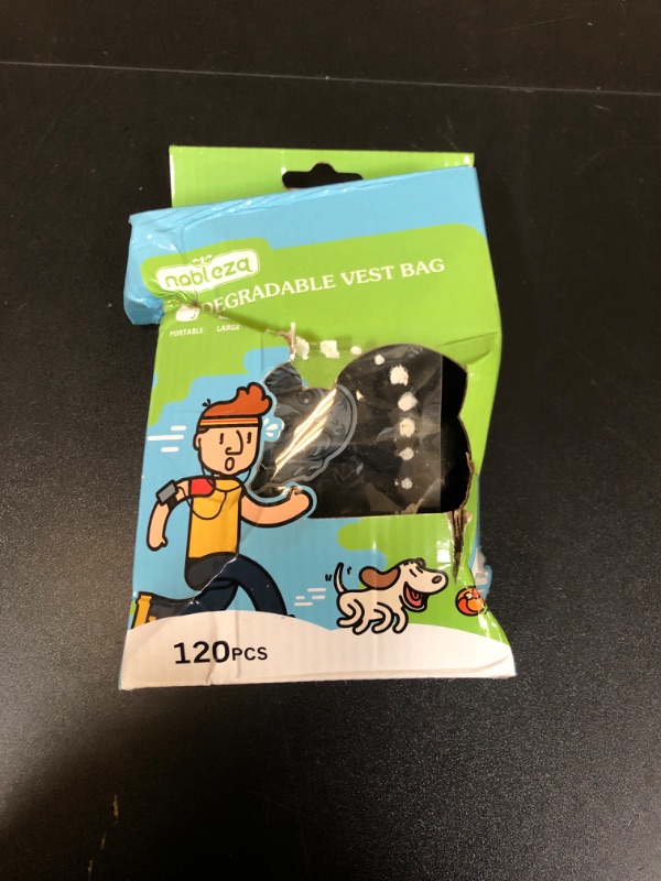 Photo 1 of Nobleza Dog Poop Bags with Handles, 120 Extra Thick and Strong Pet Waste Bags, Completely Leak-Proof Biodegradable Poop Bags for Dogs - Large Size 13.4 x 7.1 Inches
