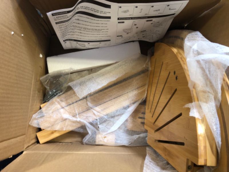 Photo 1 of ETECHMART Bamboo Shower Stool for Inside Shower, Waterproof Shower Bench, Shower Stool for Shaving Legs for Indoor or Outdoor Use, Bamboo