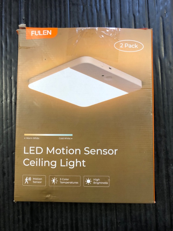 Photo 1 of FULEN Motion Sensor Ceiling Light Fixture, Cordless Closet Light Battery Operated, Rechargeable Magnetic Mount LED Shower Light for Bathroom,Stairs,Garage,Hallway, Color Change, 2 Pack