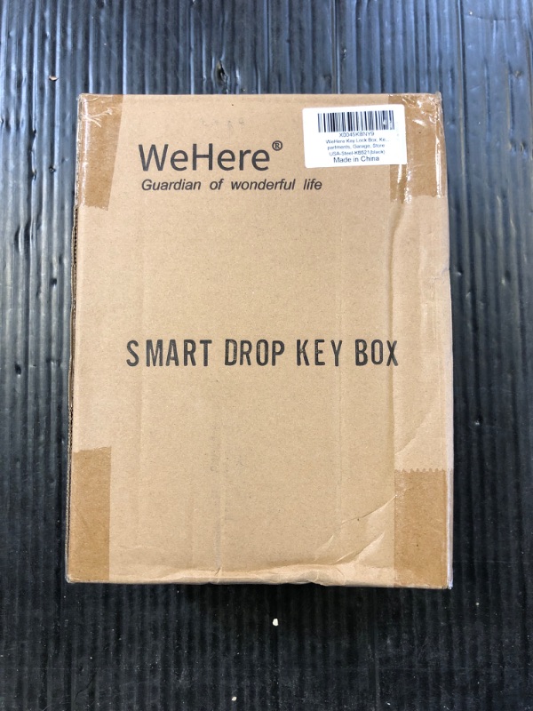 Photo 1 of WeHere Key Lock Box Wall Mount with Key Drop Slot, Smart Digital Lockbox, OTP/APP Bluetooth/Wi-Fi/Fixed Code/Key Unlock, Key Safe Security Storage for House Outside, Realty Business, Apartment, Store