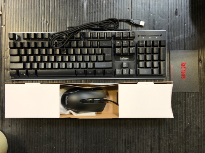 Photo 2 of RedThunder K10 Wired Gaming Keyboard and Mouse and Wrist Rest Combo