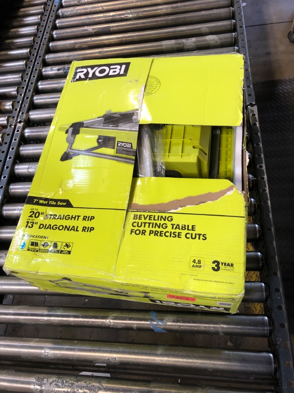 Photo 2 of Ryobi 4.8 -Amps 7 in. Blade Corded Tabletop Wet Tile Saw
