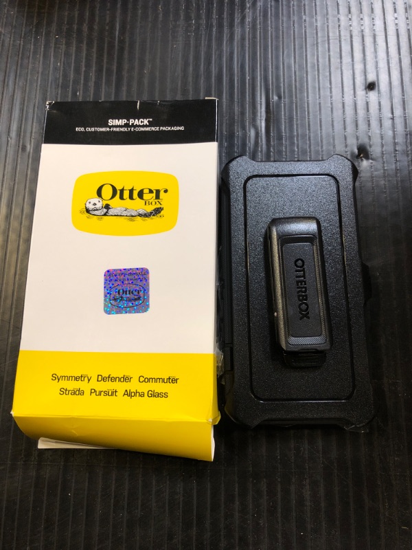 Photo 2 of OtterBox iPhone 14 & iPhone 13 (Only) - Defender Series Case - Black - Rugged & Durable - with Port Protection - Includes Holster Clip Kickstand - Non-Retail Packaging