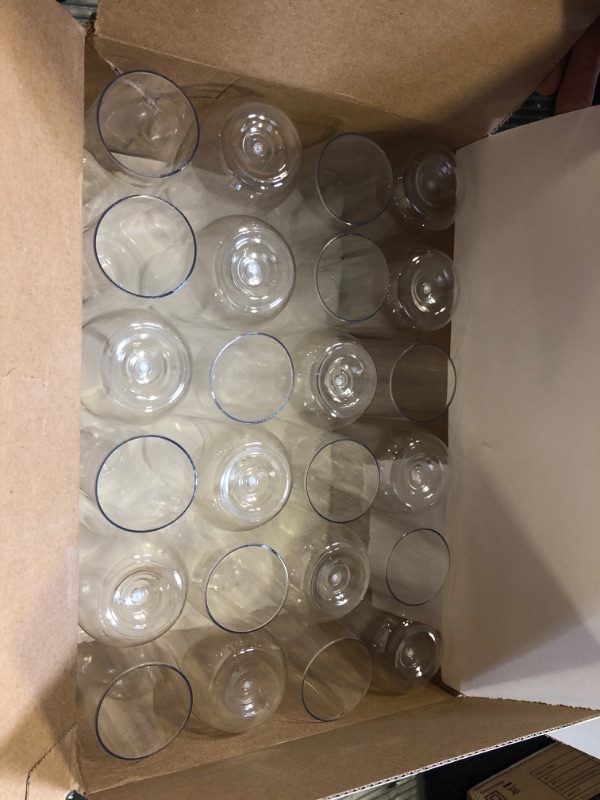 Photo 3 of DECADORN Plastic Champagne Flutes Disposable 24 Pack - 9oz Plastic Champagne Glasses - Clear Stemless Champagne Flutes Plastic - Mimosa Glasses Plastic - Disposable Champagne Flutes For Parties