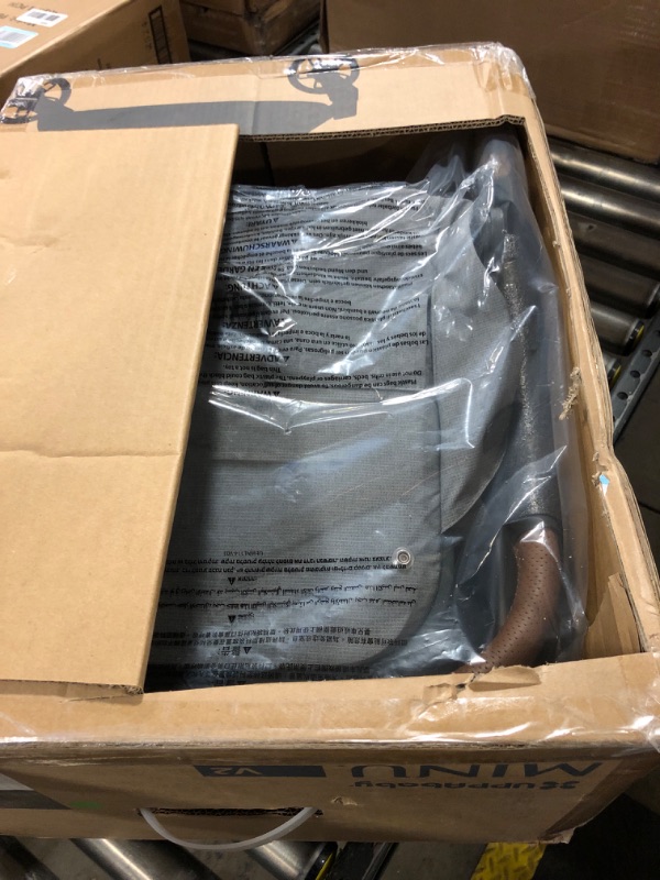 Photo 1 of UPPAbaby Minu V2 Travel Stroller Lightweight, Portable Design One-Hand Fold Shoulder Strap and Leather Bumper Bar Included Greyson (Charcoal Mélange/Carbon Frame/Saddle Leather)