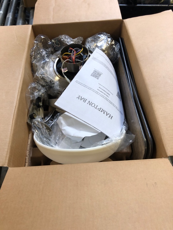 Hampton Bay Rothley II 52 in. Brushed Nickel LED Ceiling Fan with Light