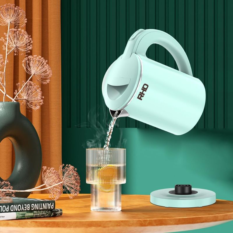 Photo 1 of 0.5L Small Portable Electric Kettle for Boiling Water, Travel Kettle Stainless Steel Kettle Quick Boil Teapot Boil Dry Boil Stop
