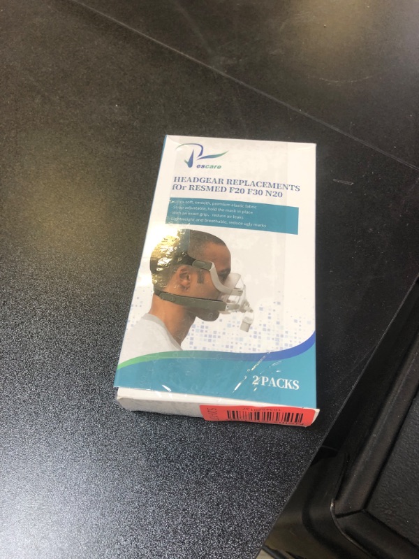 Photo 1 of 2 Packs F20 Replacement Headgear Compatible with F20 Full-face Mask, Include 4 Magnetic Clips+4 Strap Cover (Large)