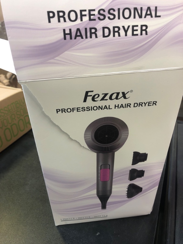 Photo 2 of Fezax Ionic Hair Dryer 2000W Salon Performance AC Motor Styling Tool/Hair Dryer Professional Blow Dryer Negative Ion Fast Drying for Hair Care 3 Heating / 2 Speed/Cold, for Home Travel Hotel