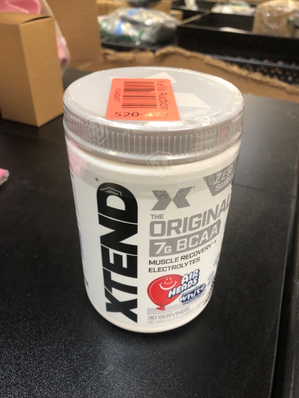 Photo 2 of XTEND Original BCAA Powder Airheads White Mystery | ZERO CARB, ZERO SUGAR - Post Workout Muscle Recovery Drink with Amino Acids - 7g BCAAs for Men & Women | 30 Servings exp- 2025