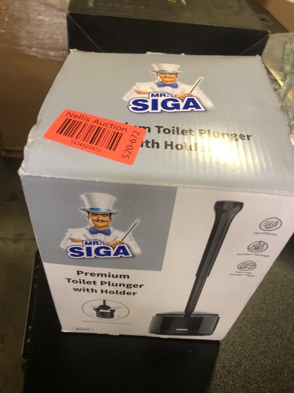 Photo 3 of MR.SIGA Toilet Plunger with Holder, Heavy Duty Toilet Plunger and Holder Combo for Bathroom Cleaning, Black