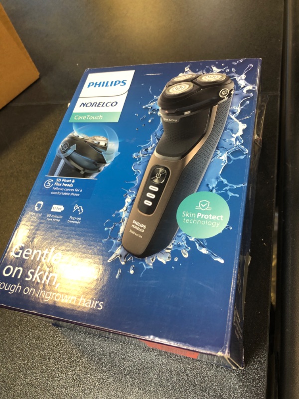 Photo 3 of Philips Norelco CareTouch, Rechargeable Wet & Dry Electric Shaver with Pop-Up Trimmer for Bald Men with Sensitive Skin and Scalp, S3242/90