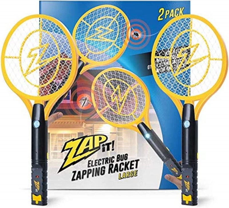 Photo 1 of 
ZAP iT! 4,000 Volt Electric Handheld Bug Zapper Swatter - USB Rechargeable Indoor Safe Mosquito & Fly Killer - 2 Pack (Large, Yellow)