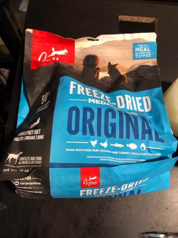 Photo 2 of Orijen Freeze-Dried Original Dog Food 16 oz
EXP 12/2/2026